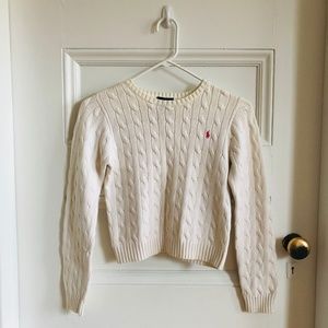 Ralph Lauren | Children's white cable knit sweater